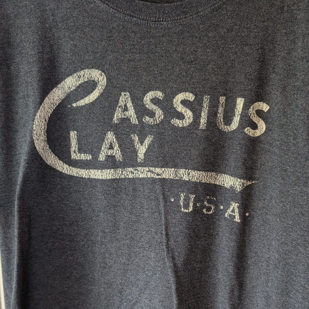 Muhammad Ali - Cassius Clay Logo - Short Sleeve Missing Tag T-Shirt Size Large - Picture 3 of 5